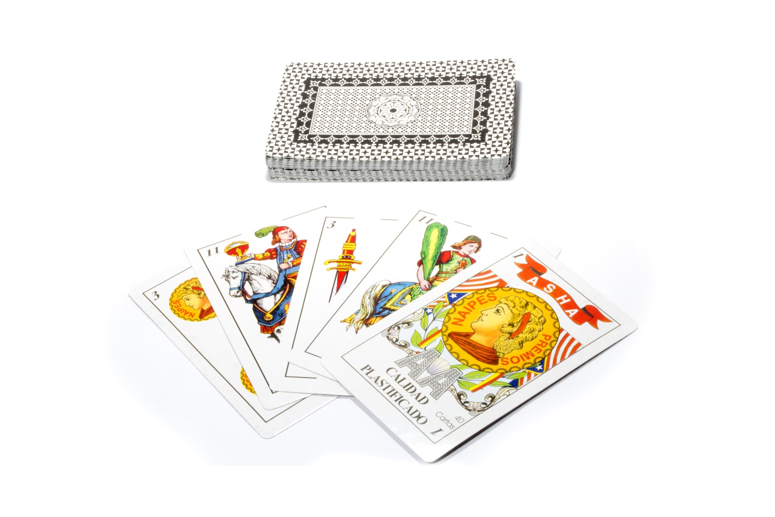 Baraja Española: Color Negro. Estuche Acrílico