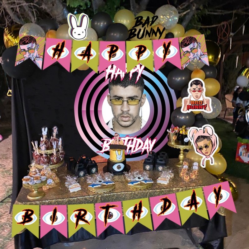 Kit decoración cumpleaños Bad Bunnny