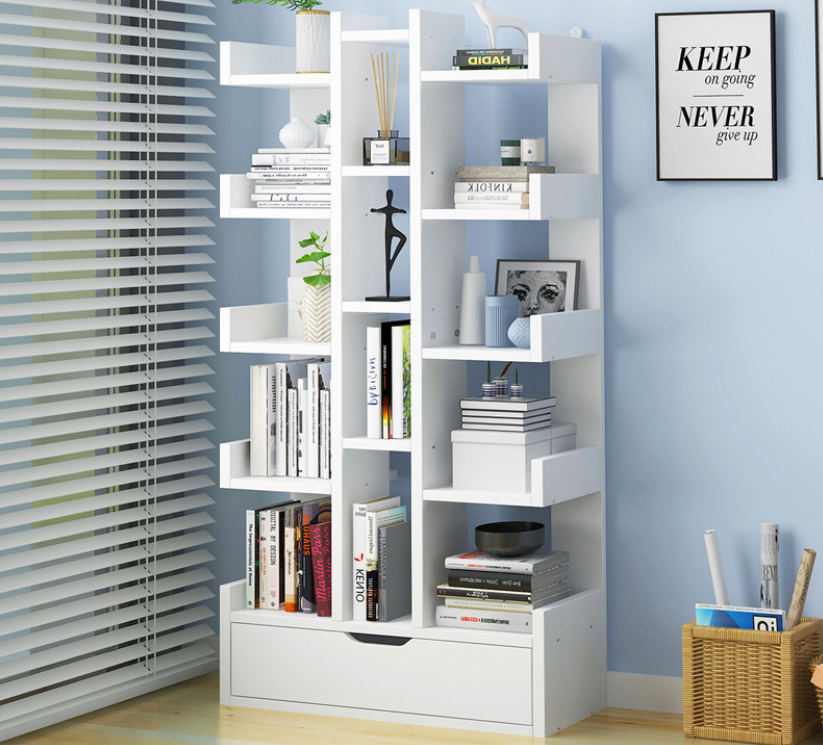 Librero Moderno Minimalista Decoración Kish Blanco Bossa