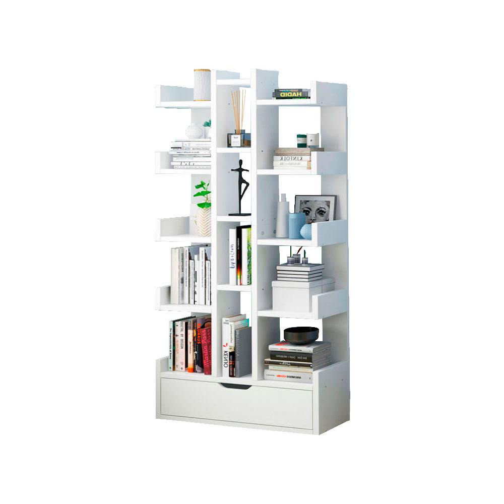 Librero Moderno Minimalista Decoración Kish Blanco Bossa