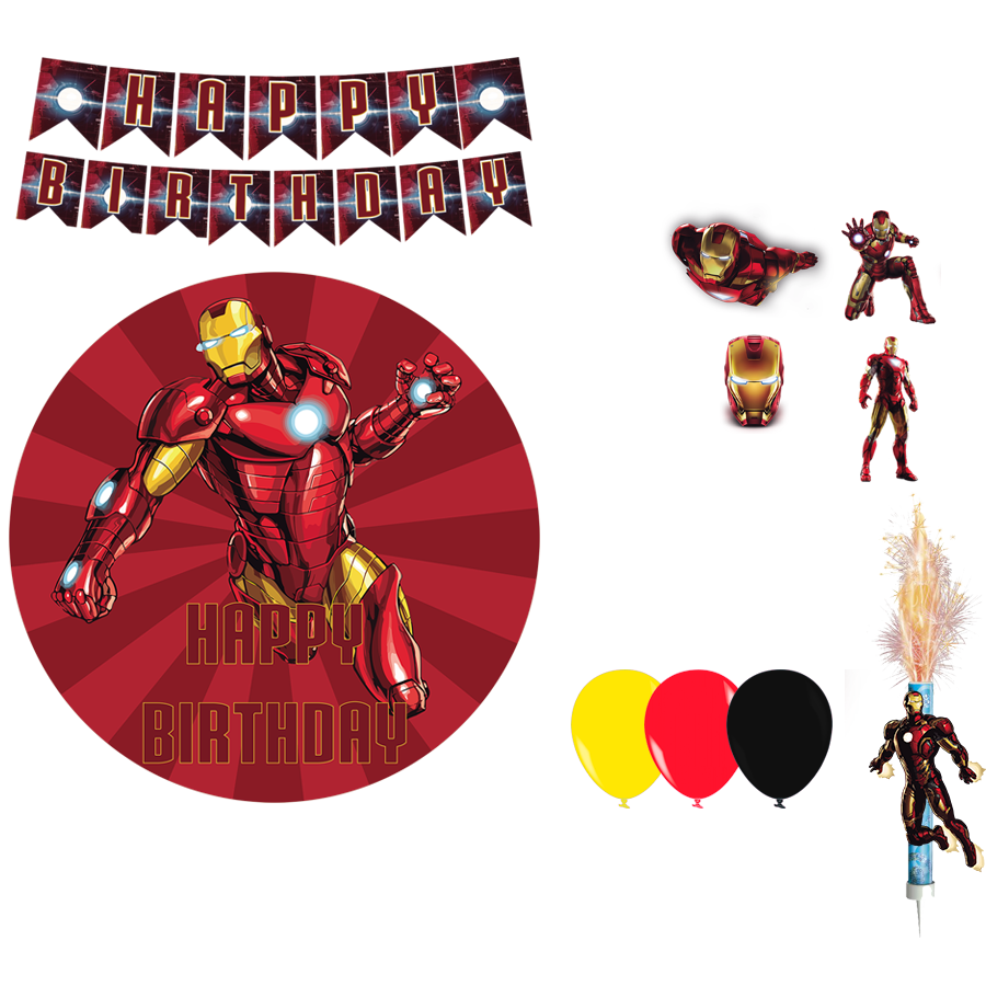 Kit decoración cumpleaños Iron Man