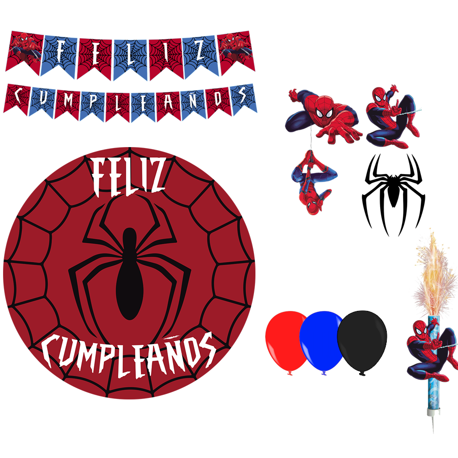 Kit decoración cumpleaños Spider-Man