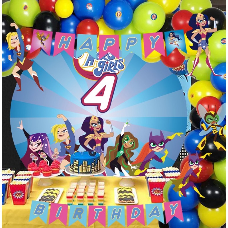 Kit decoración cumpleaños DC hero girls