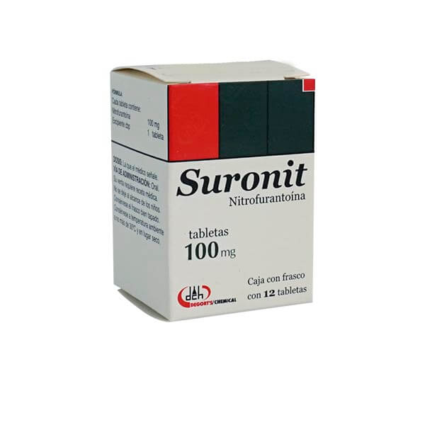 Suronit  Nitrofurantoina tabletas 100 mg. -- 12 tabletas 