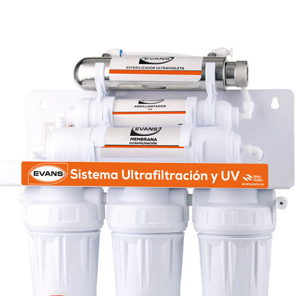 FILTRO PURIFICADOR DE AGUA CON ULTRAFILTRACIÓN EVANS DE 6 ETAPAS CON LAMPARA UV..
