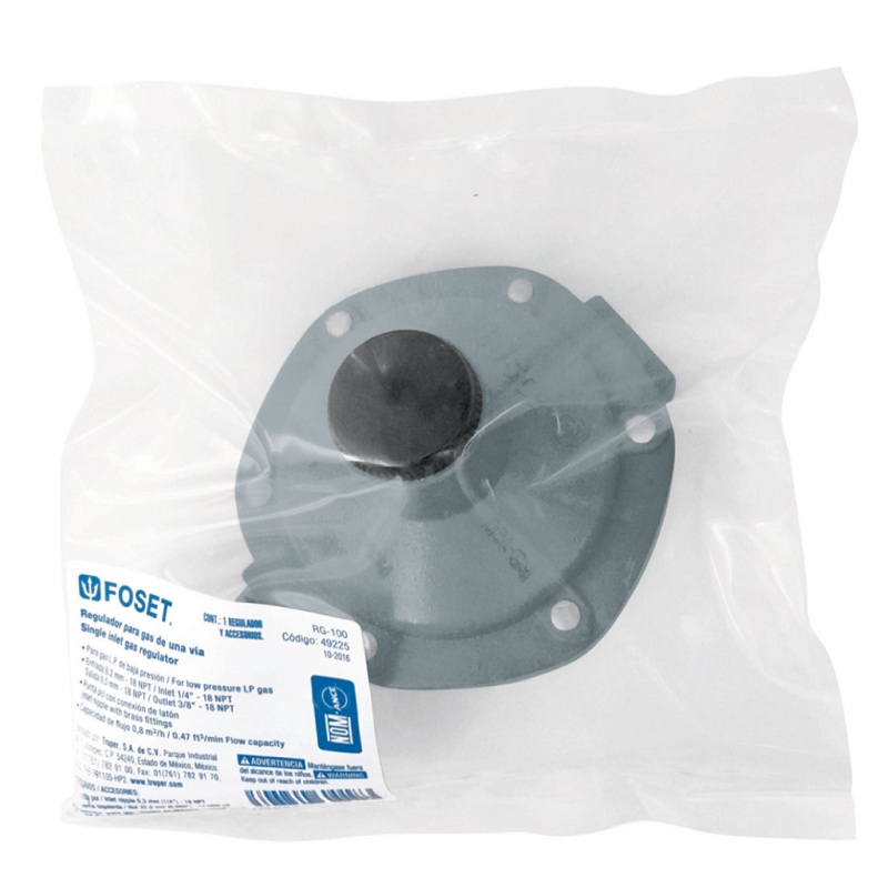 Regulador de Gas de 1 vía Para gas L.P. de baja presión RG-100 foset 