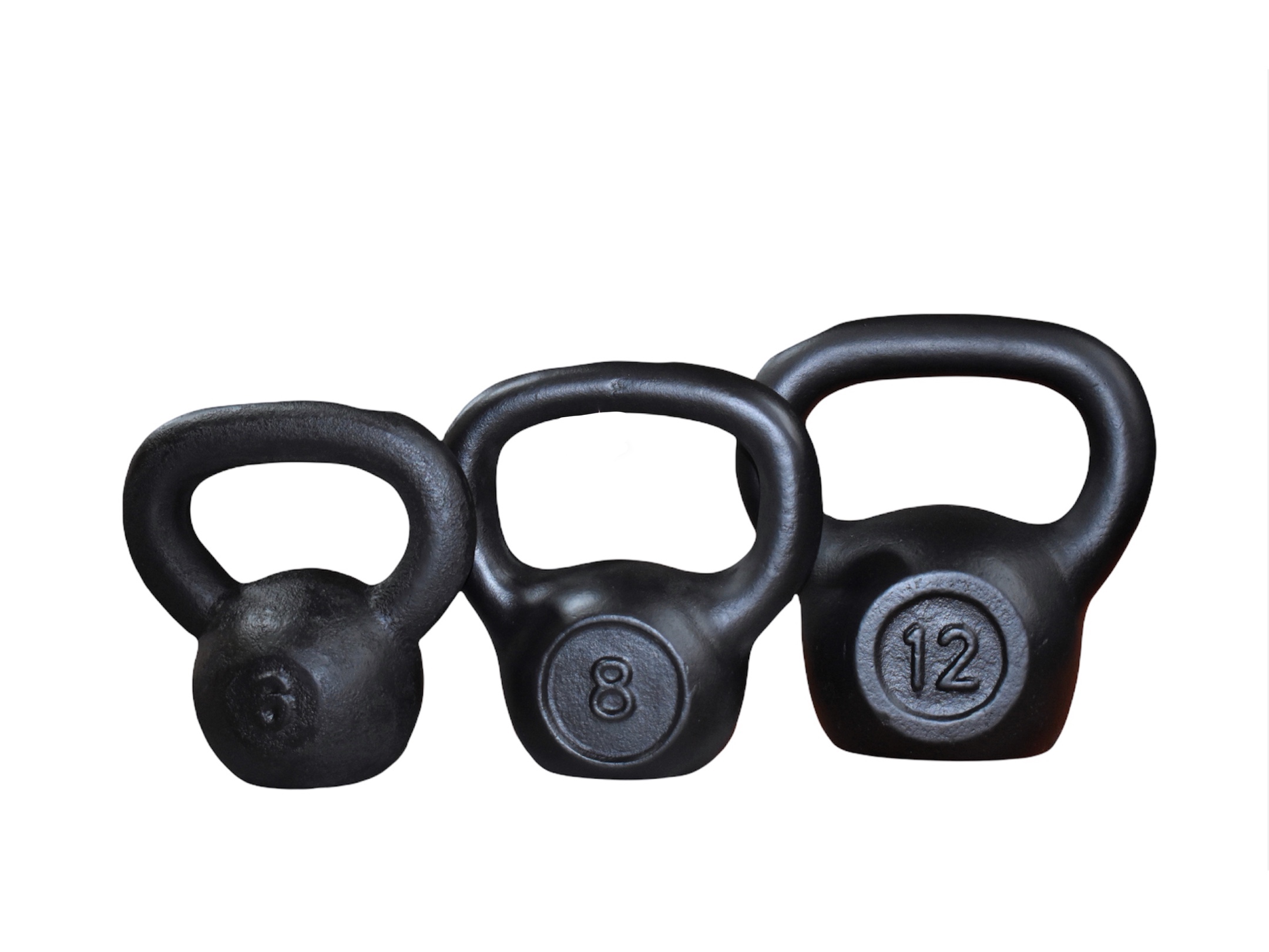 Kit de Pesas Rusas kettlebell 6 kg, 8 kg y 12 kg en total 26 kg