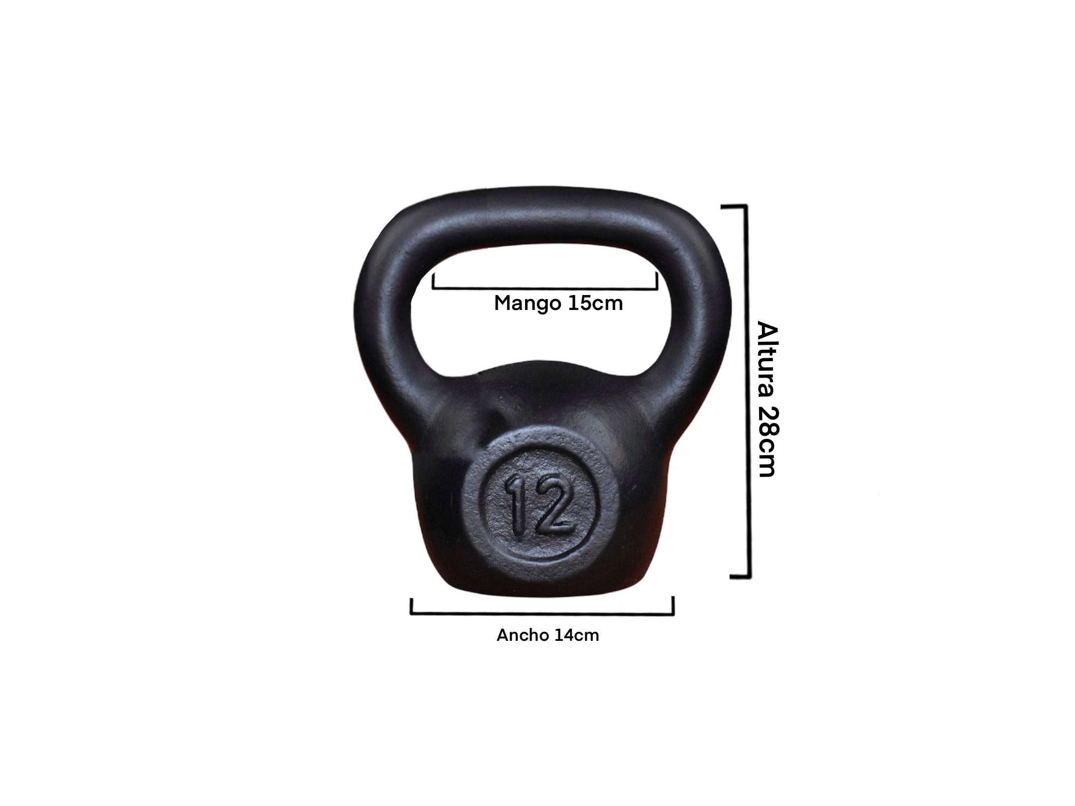 Kit de Pesas Rusas kettlebell 6 kg, 8 kg y 12 kg en total 26 kg