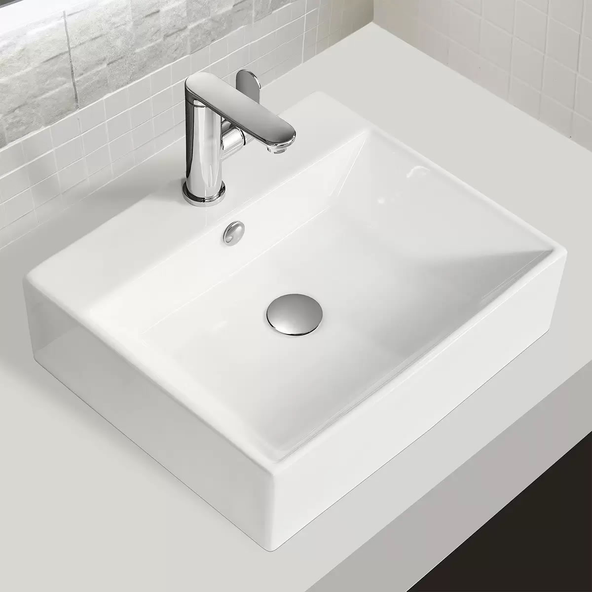 Lavabo Rectangular Lazza con Grifo Moorefield BF2103M CST
