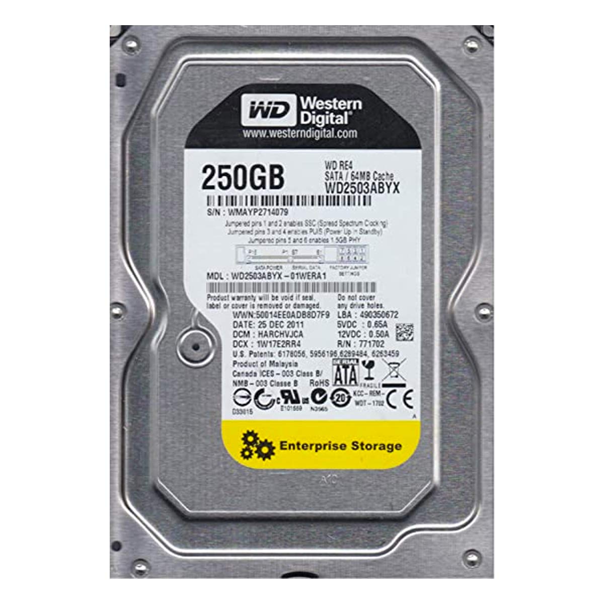 Western Digital Disco duro interno WD2503ABYX 250 GB 3.5" Internal Hard Drive - SATA