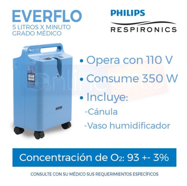 Concentrador De Oxígeno 5 L Everflo Philips Respironics