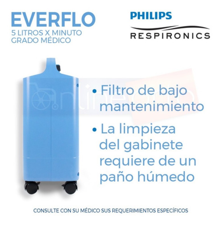 Concentrador De Oxígeno 5 L Everflo Philips Respironics