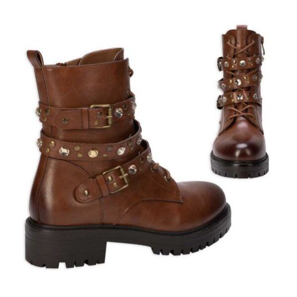 Botas para mujer tipo  militar, marca Belinda Peregrin, cafés o negras, 7011 997779-80