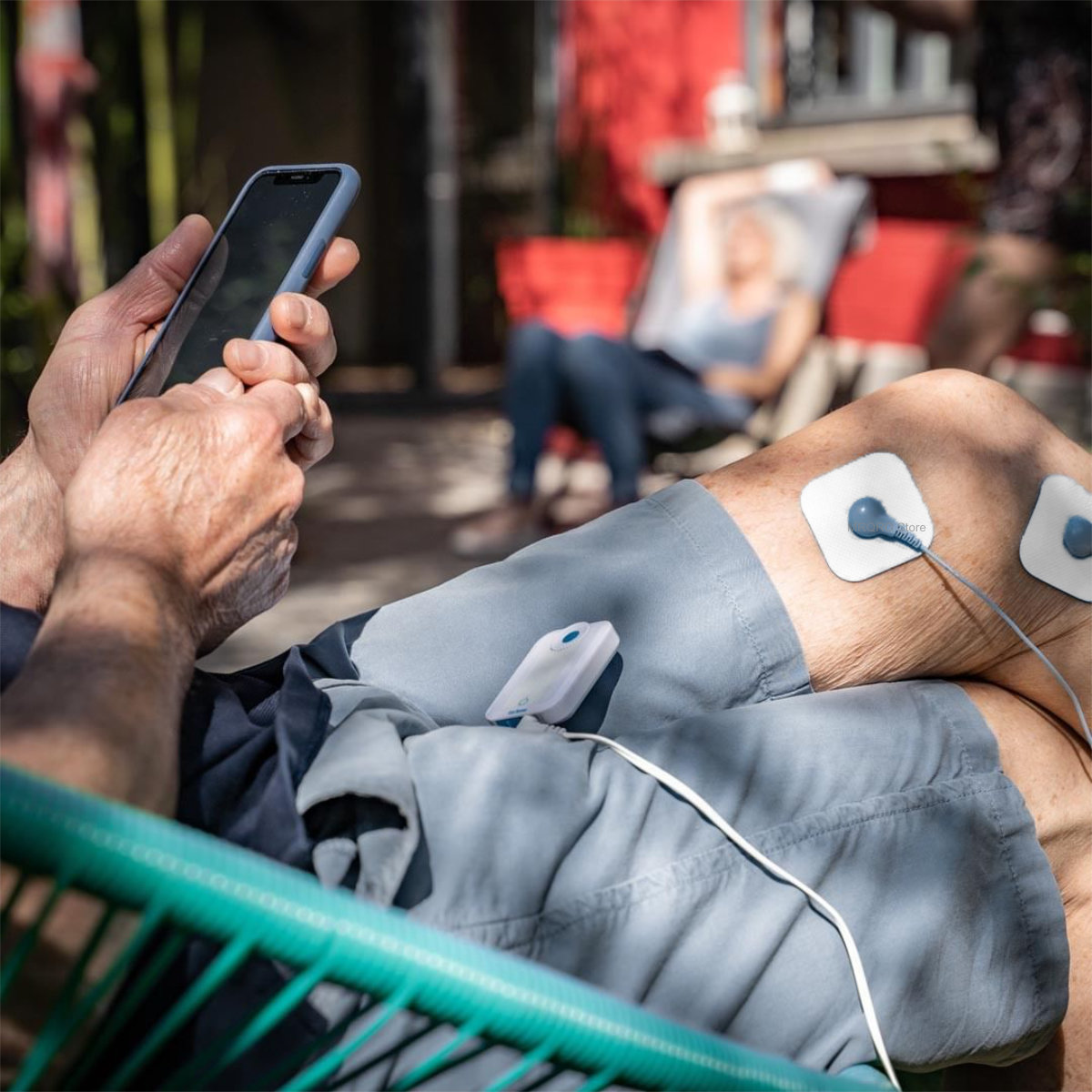 8 Electrodos Parches Pads Almohadillas Cuadrados 5x5 Botón Broche 3.5mm SensaMed Compatible Hivox Beurer SOQI Electro Reflex VAK