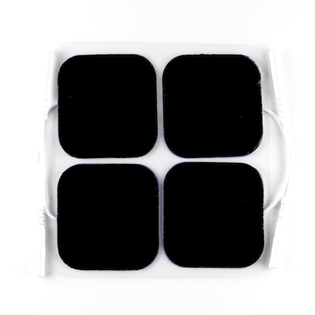 8 Electrodos Parches Pads Almohadillas Cuadrados 5x5 Botón Broche 3.5mm SensaMed Compatible Hivox Beurer SOQI Electro Reflex VAK