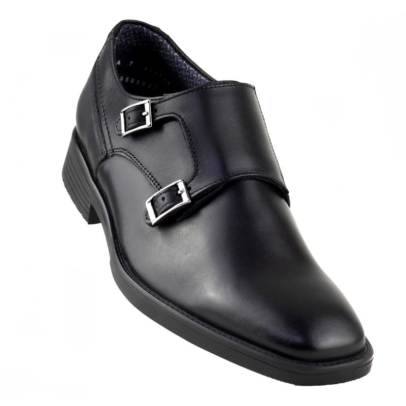 ZAPATOS PARA CABALLERO FLEXI CON DOBLE HEBILLA 405804 NEGRO