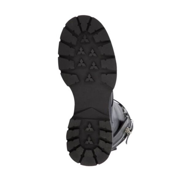 Botas para mujer estilo militar, marca Goodyear, alta con tacón bajo, color negro, 997785