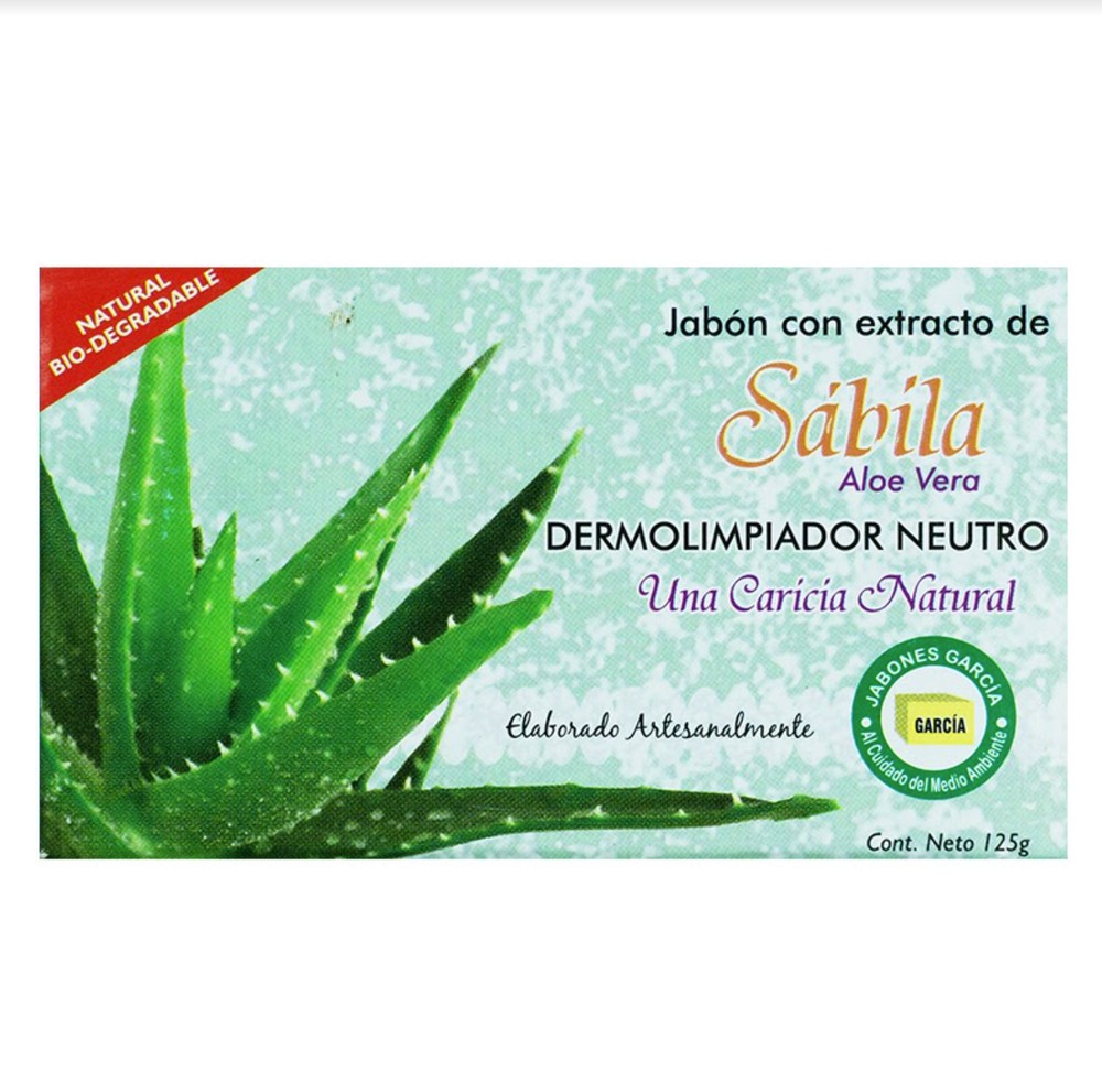Jabón García Sábila Aloe Vera Limpieza Quemaduras Artesanal