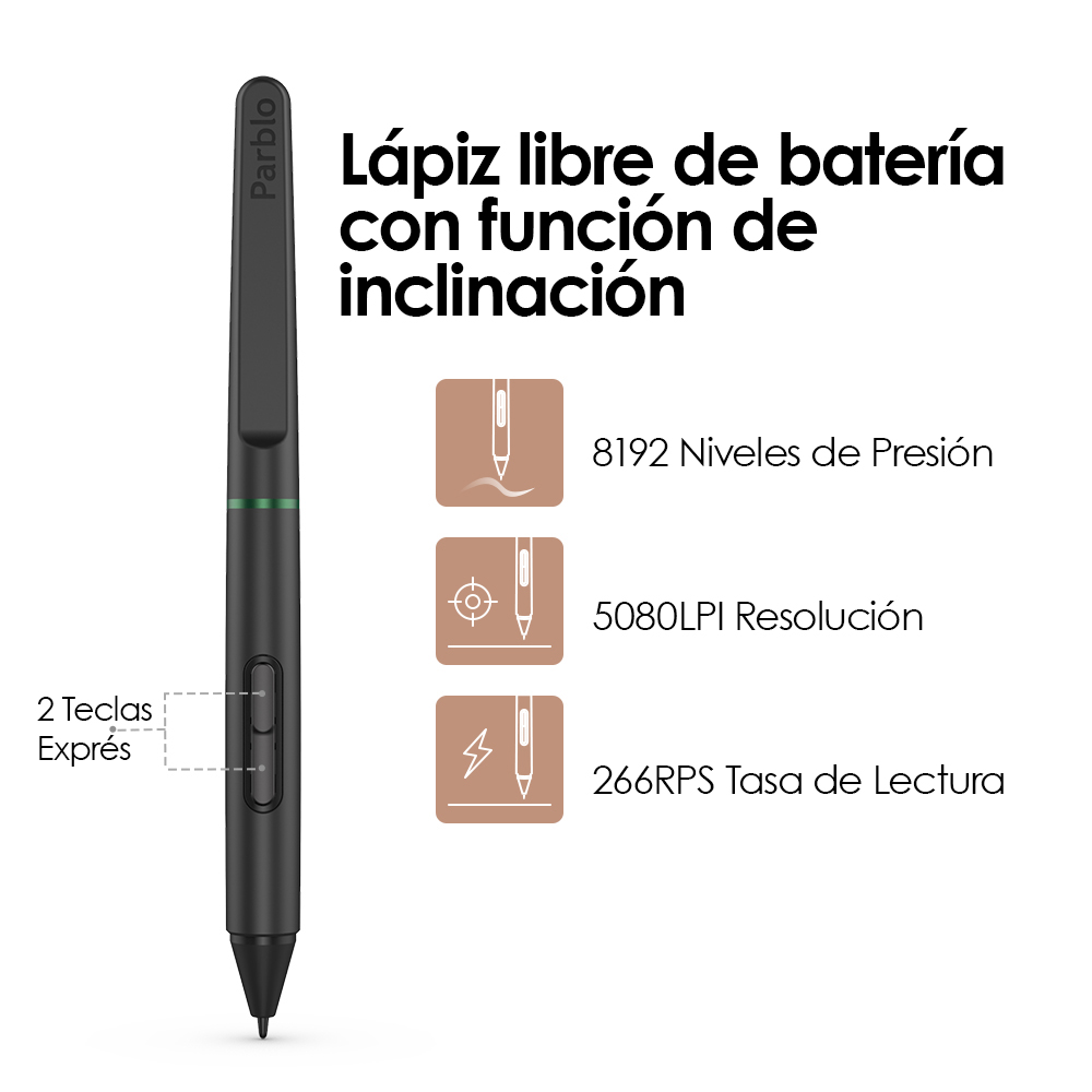 Tableta Digitalizadora Parblo Ninos S Dibujo 6 x 4 pulgadas Rosa