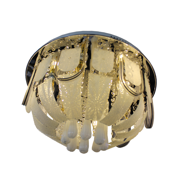 Candil De Cristal Tormenta 50cm Diametro Radio Y Bluetooth