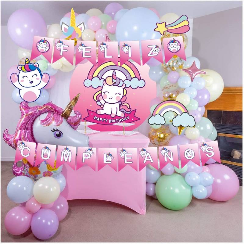 Kit decoración cumpleaños unicornio
