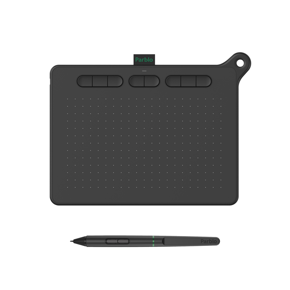 Tableta Digitalizadora Parblo Ninos M Dibujo 9x5 Pulgadas Negra