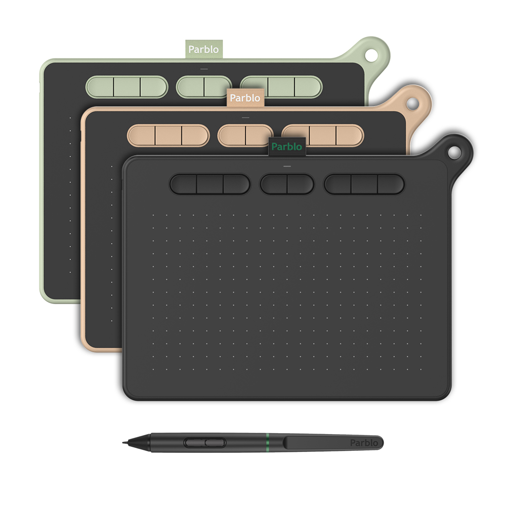 Tableta Digitalizadora Parblo Ninos M Dibujo 9x5 Pulgadas Negra