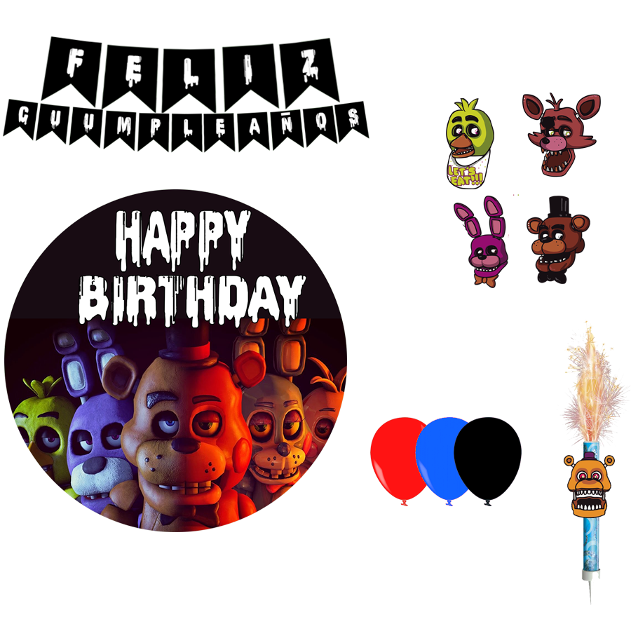 Kit decoración cumpleaños Five Nights at Freddy's