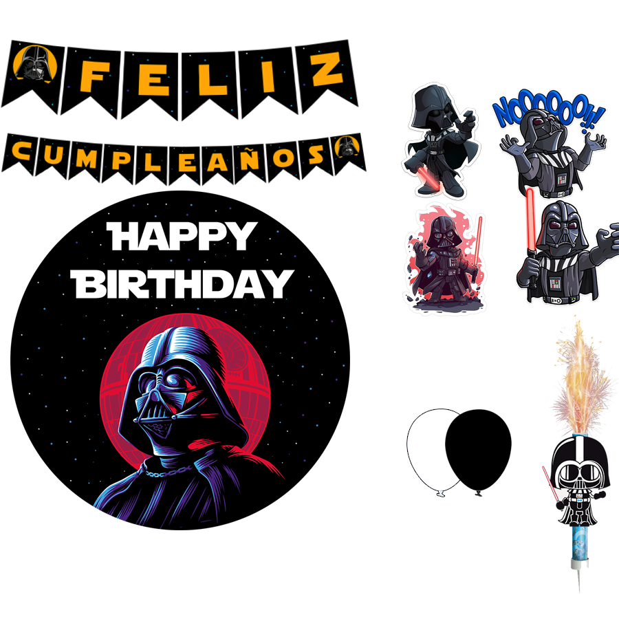 Kit decoración cumpleaños Darth Vader
