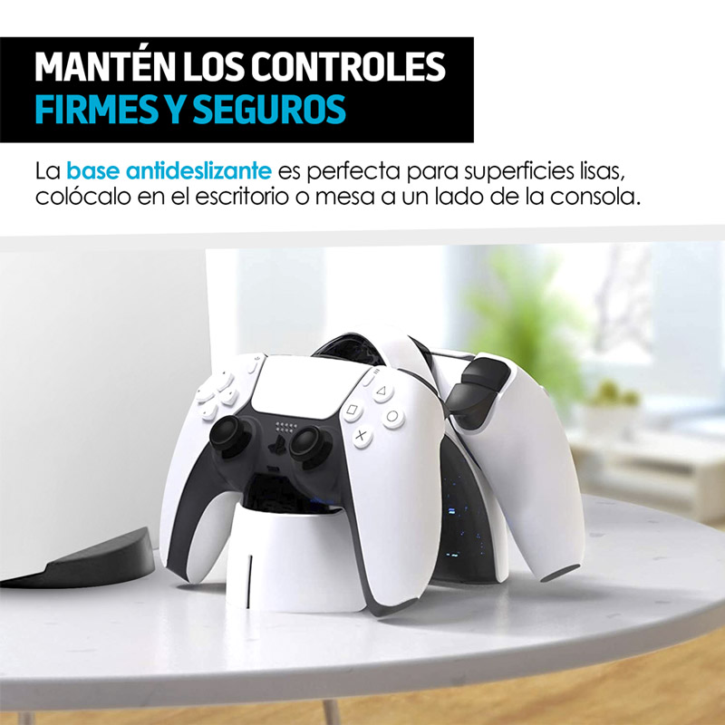 Cargador para 2 Controles PS5 Dualsense Estación de Carga Redlemon