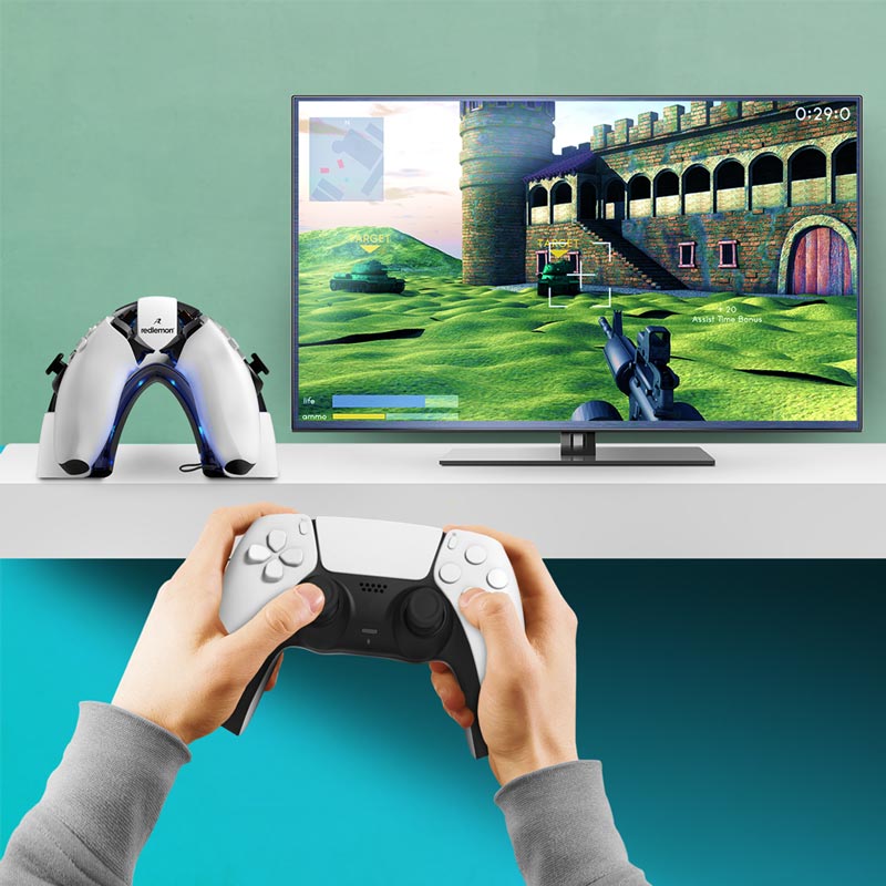 Cargador para 2 Controles PS5 Dualsense Estación de Carga Redlemon