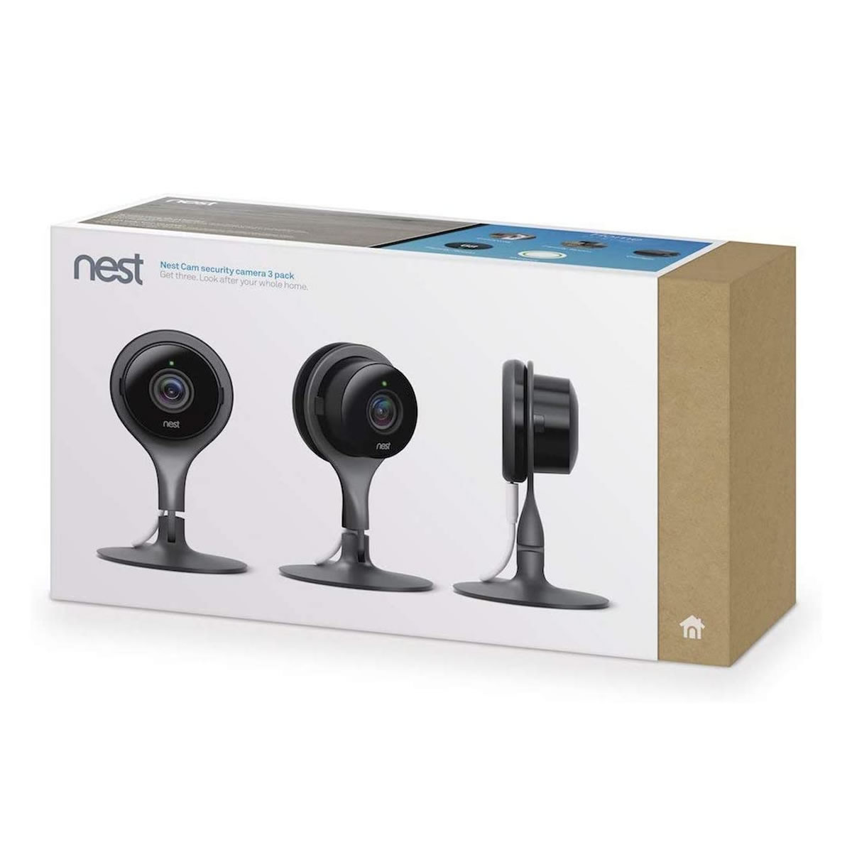 Paquete de Tres Cámaras Interior Google Nest Cam 665176 CST