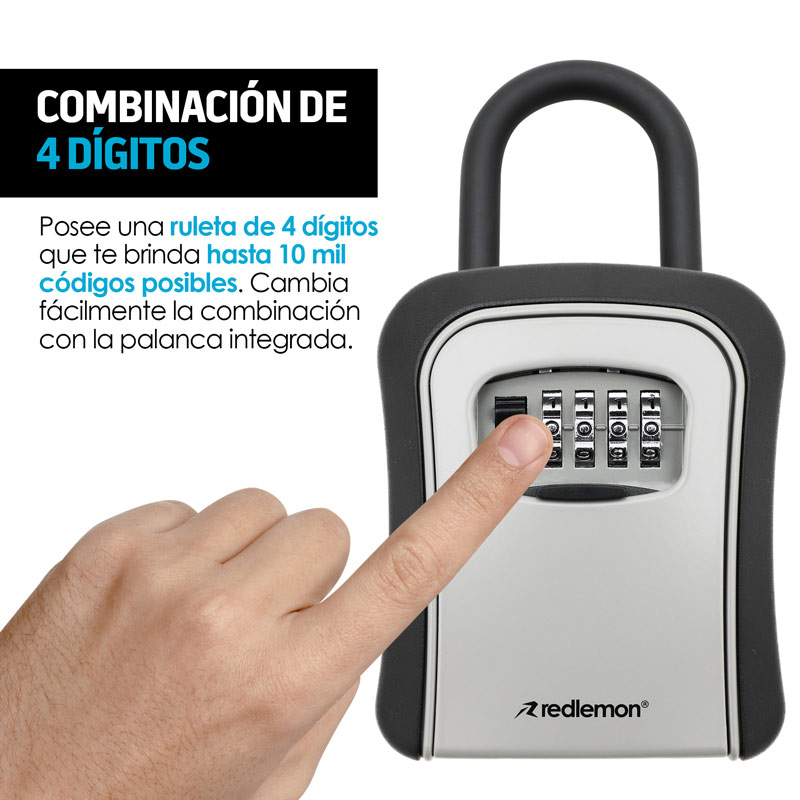 Caja Fuerte para Llaves tipo Candado Resistente al Agua y Golpes Redlemon