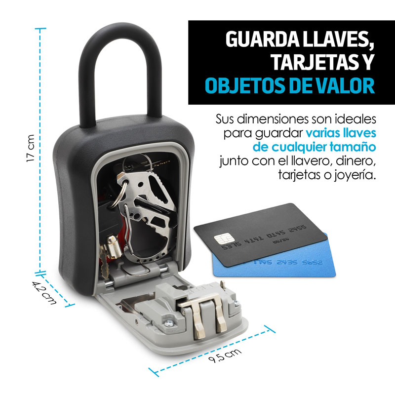 Caja Fuerte para Llaves tipo Candado Resistente al Agua y Golpes Redlemon