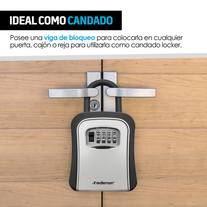 Caja Fuerte para Llaves tipo Candado Resistente al Agua y Golpes Redlemon