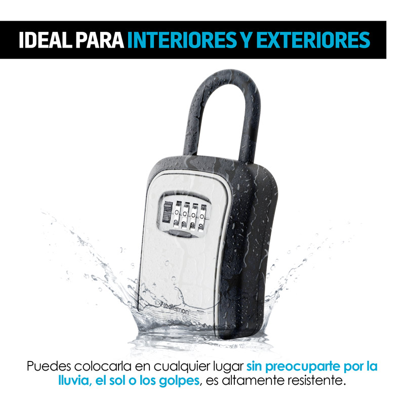Caja Fuerte para Llaves tipo Candado Resistente al Agua y Golpes Redlemon