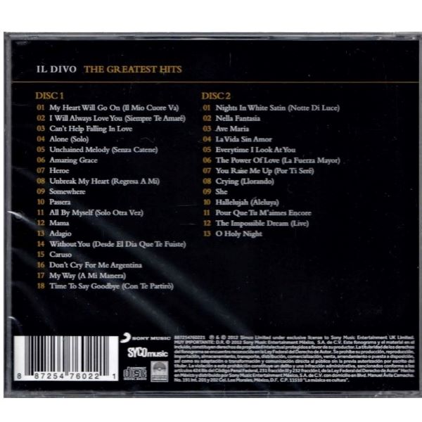 Il Divo ~ The greatest hits (2CD)