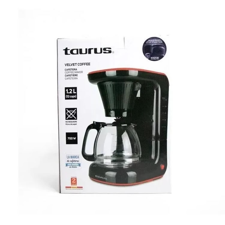 Cafetera De Goteo Taurus Velvet Coffee Capacidad De 12 Tazas