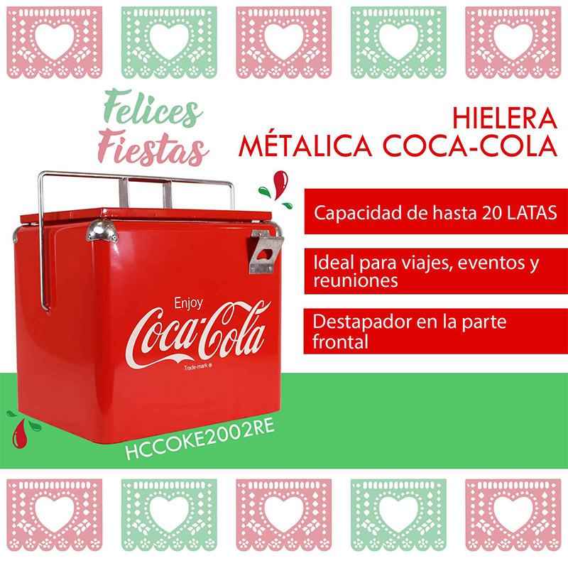 Hielera Metálica Coca Cola Enjoy para 20 latas HCCOKE2002E