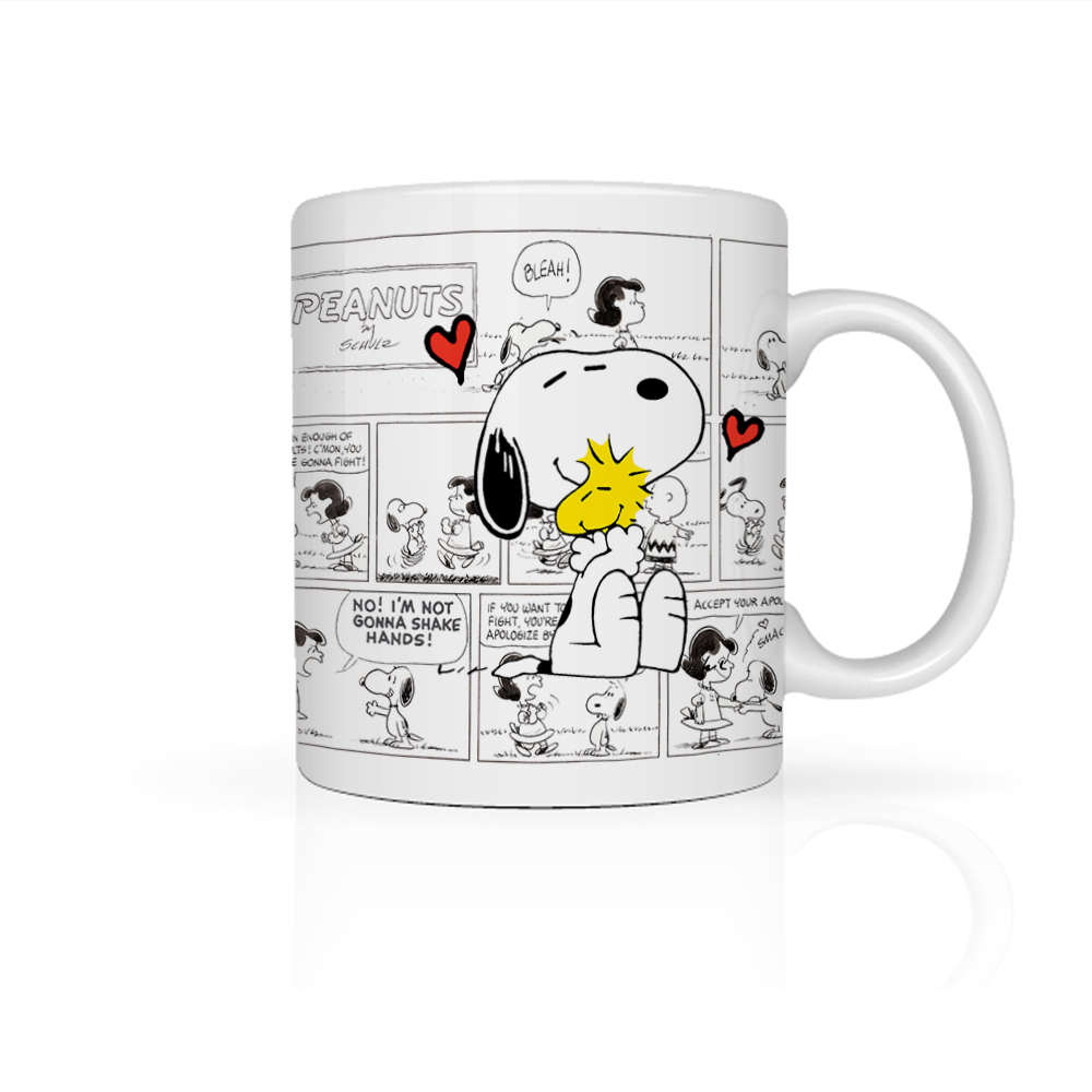 Taza SNOOPY COMICS para Café o Té11oz (330ml), Rapoza Collective, No se despinta, Perfecta para Regalo, Casa u Oficina.