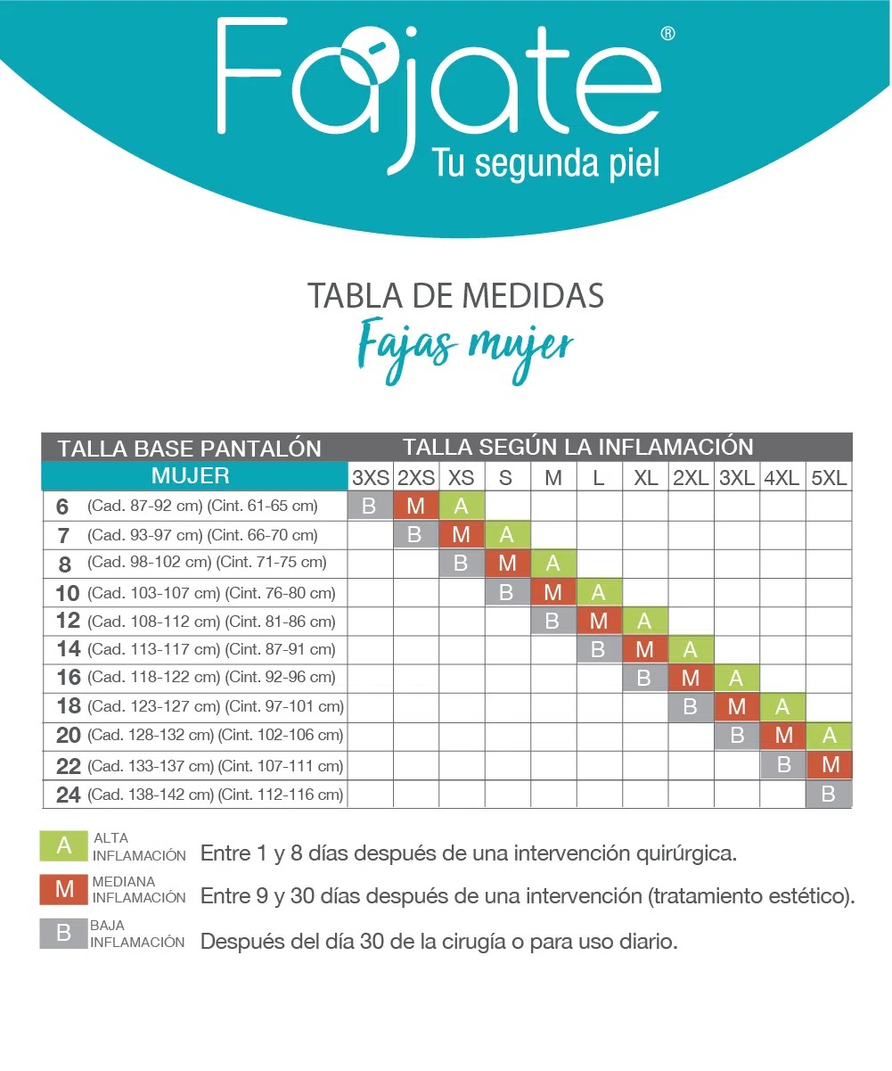 Faja Colombiana Body Cachetera cierre lateral Fajate 06046