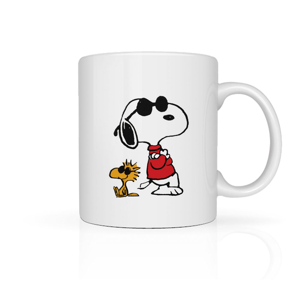 Taza SNOOPY GAFAS para Café o Té11oz (330ml), Rapoza Collective, No se despinta, Perfecta para Regalo, Casa u Oficina.
