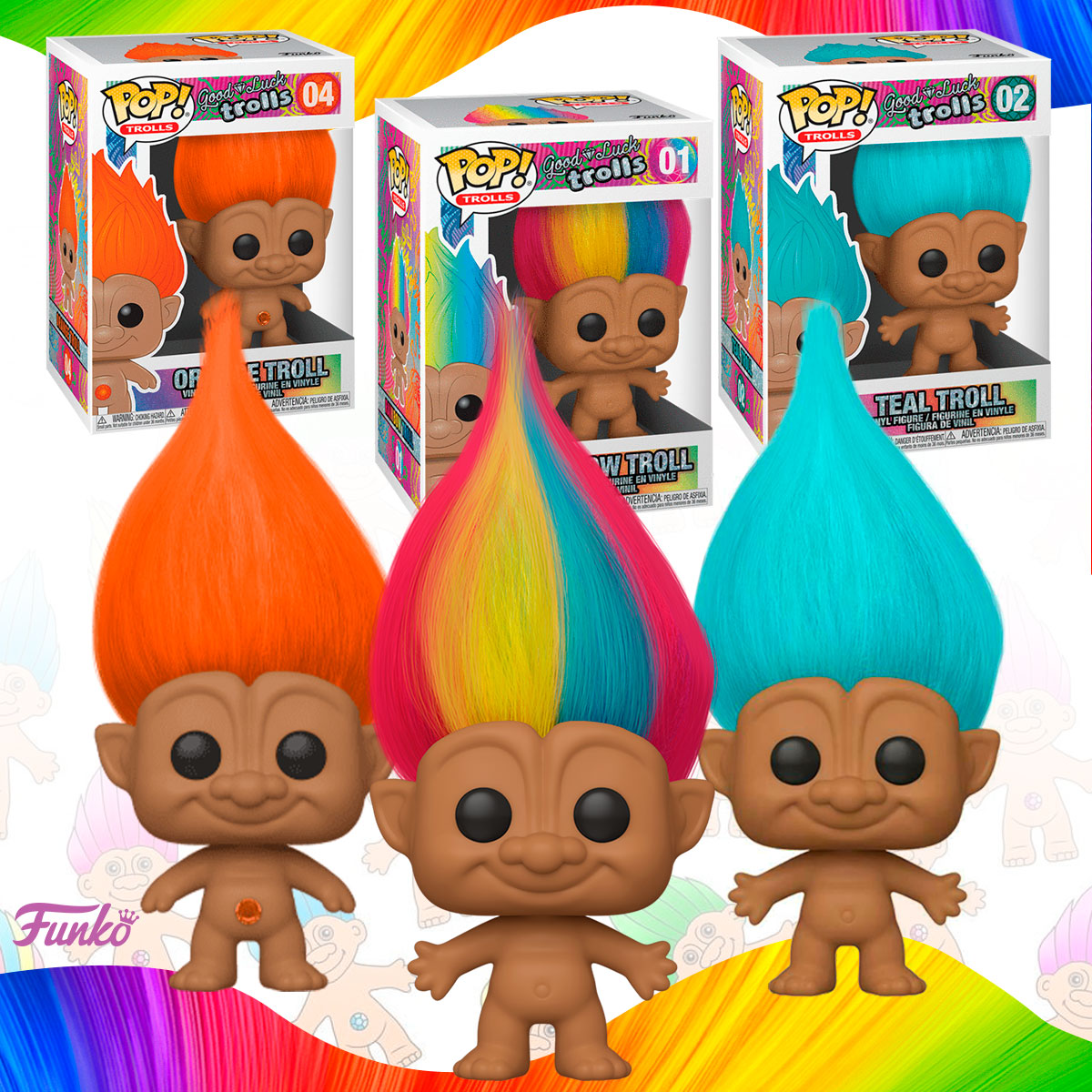 Funko Pop Trolls Buena Suerte Coleccion Original  Clasicos