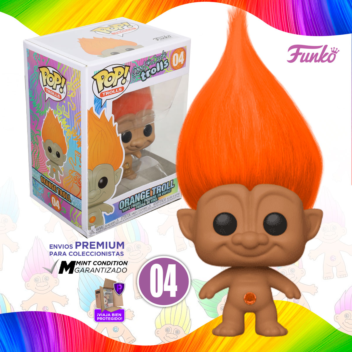 Funko Pop Trolls Buena Suerte Coleccion Original  Clasicos