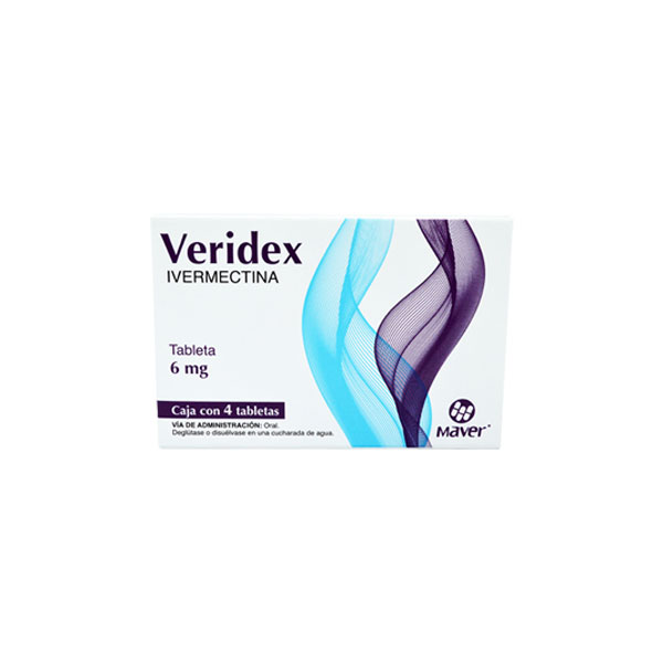 Veridex   Ivermectina 6mg -- 4 tabletas