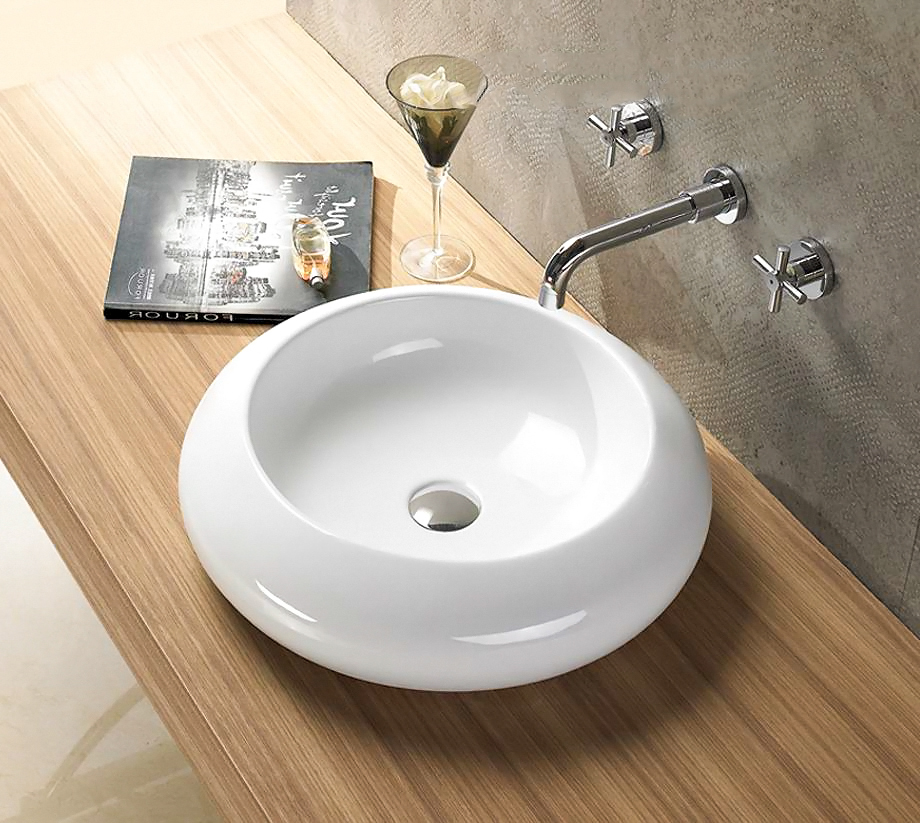Lavabo Cerámico Redondo Dozza, Ovalin baño