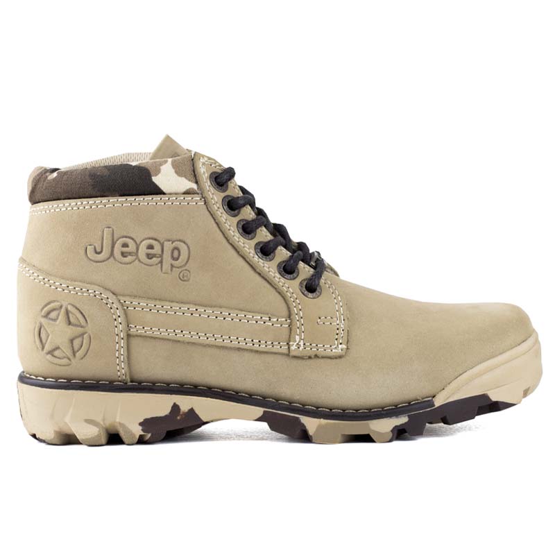 BOTAS URBANAS DE CABALLERO JEEP 1950 NOBUCK ARENA CAMUFLAJE