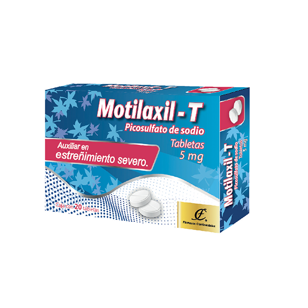 Motilaxil-T Picosulfato de Sodio 5mg -- 20 tabletas