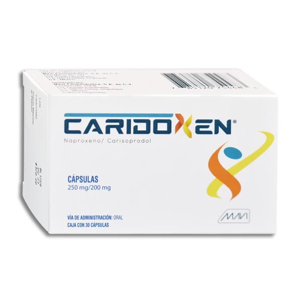 Contraxen Caridoxen Naproxeno/Carisoprodol. 250 mg/200 mg.-- 30 capsulas