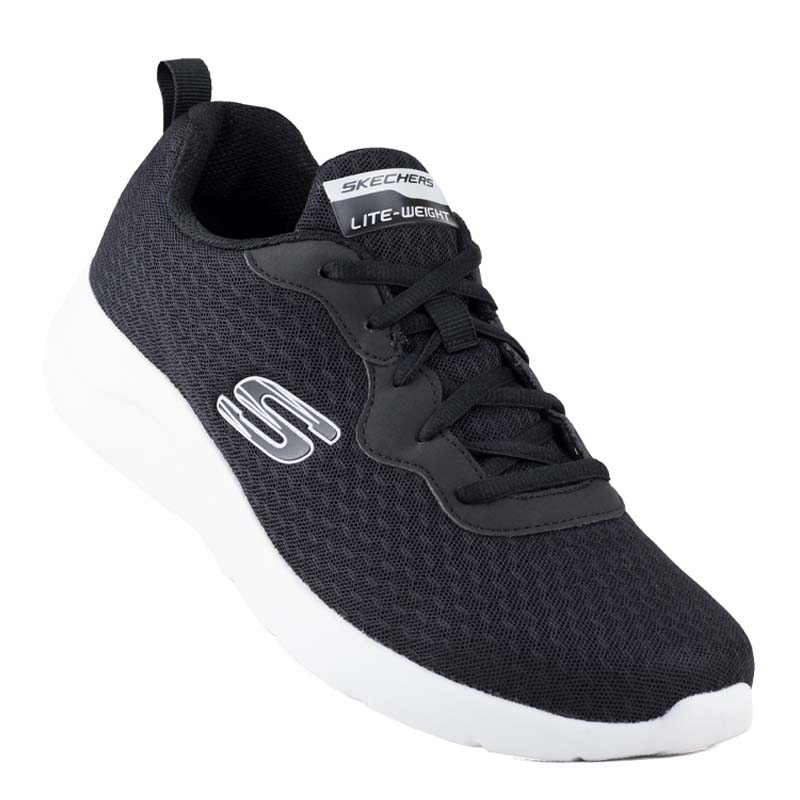 TENIS RUNNING SPORT SKECHERS 894046 NEGRO GRIS MEMORY FOAM